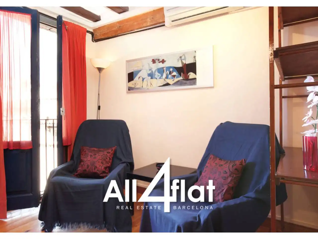 Exterior view of Study for rent in Barcelona  with Air Conditioner, Parquet flooring and Furnished