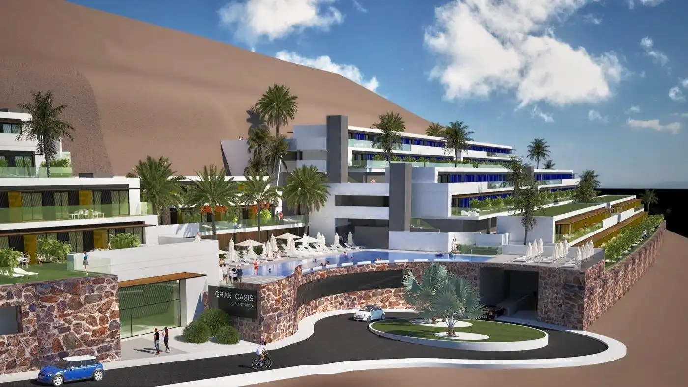Vista exterior de Apartamento en venta en Mogán con Aire acondicionado, Jardín privado y Terraza