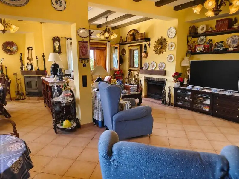 Living room of Houses for sale in Miraflores de la Sierra  with Air Conditioner, Heating and Terrace