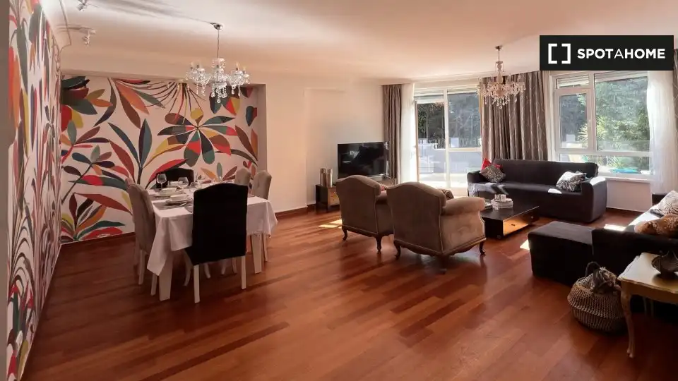 Menjador de Apartament per a compartir en Osorno la Mayor amb Aire condicionat, Terrassa i Moblat