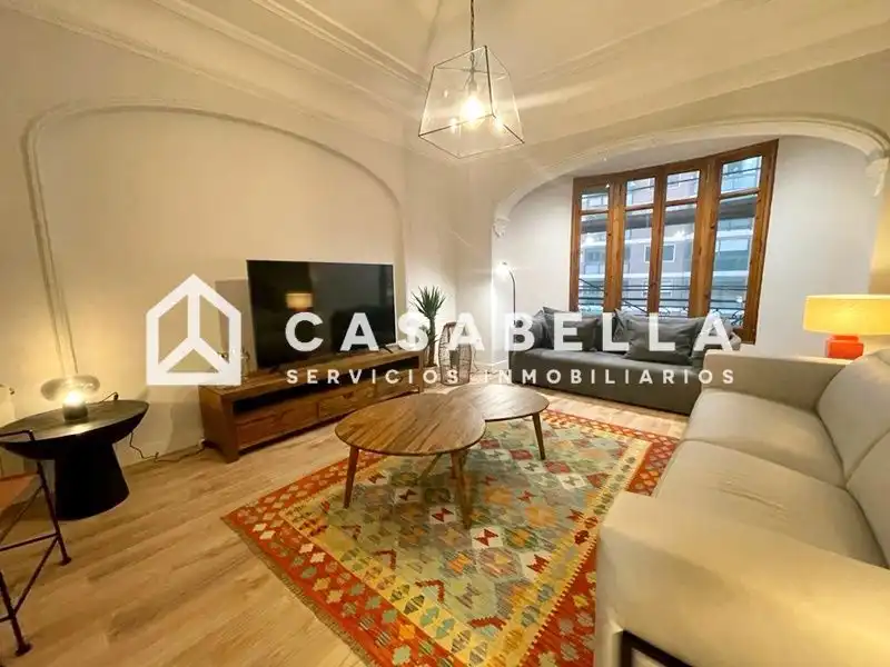 Living room of Flat for share in Valencia  with Air Conditioner, Heating and Furnished