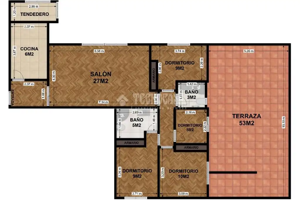 Flat for sale in Getafe  with Air Conditioner, Heating and Parquet flooring