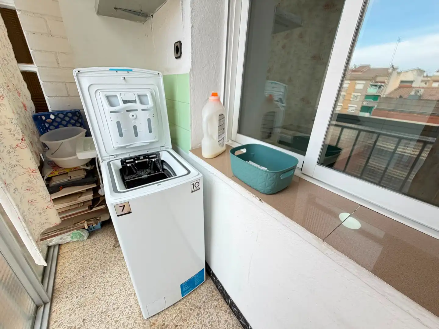 Terraza de Piso de alquiler en Lleida con Calefacción, Amueblado y Horno