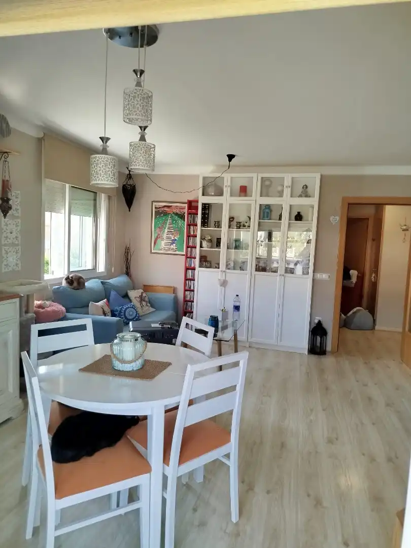 Sala d'estar de Apartament en venda en Mont-roig del Camp amb Aire condicionat, Parquet i Terrassa