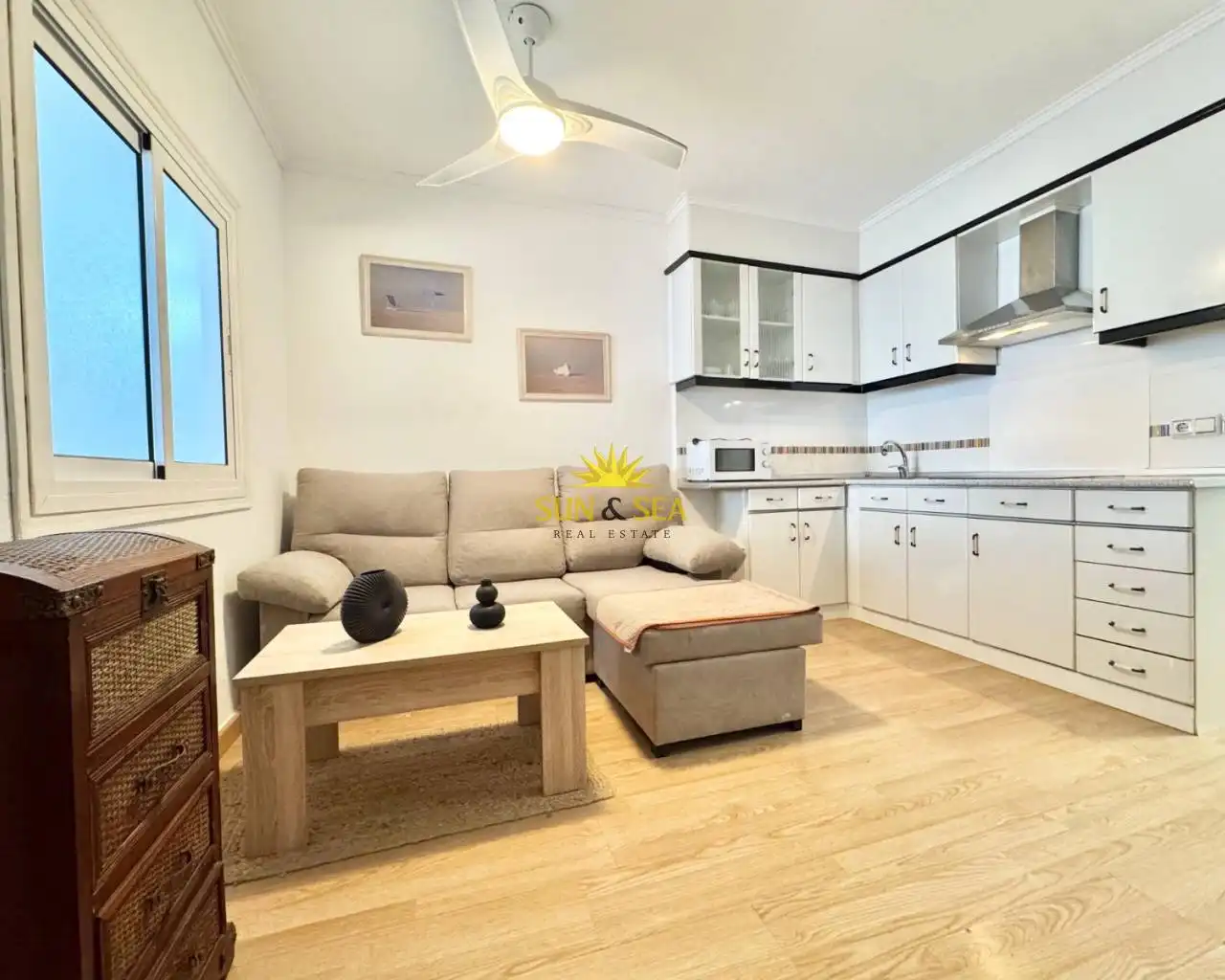 Living room of Apartments for sale in Santa Pola  with Heating, Parquet flooring and Terrace