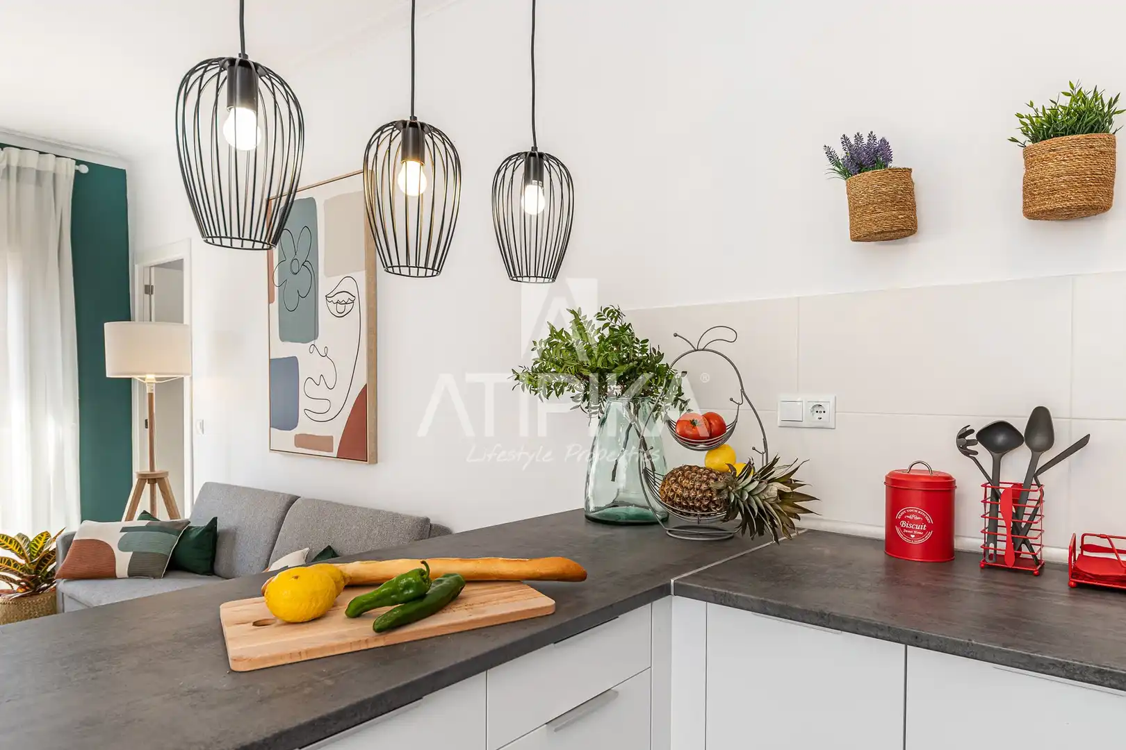 Cocina de Piso de alquiler en Barcelona con Aire acondicionado, Calefacción y Parquet
