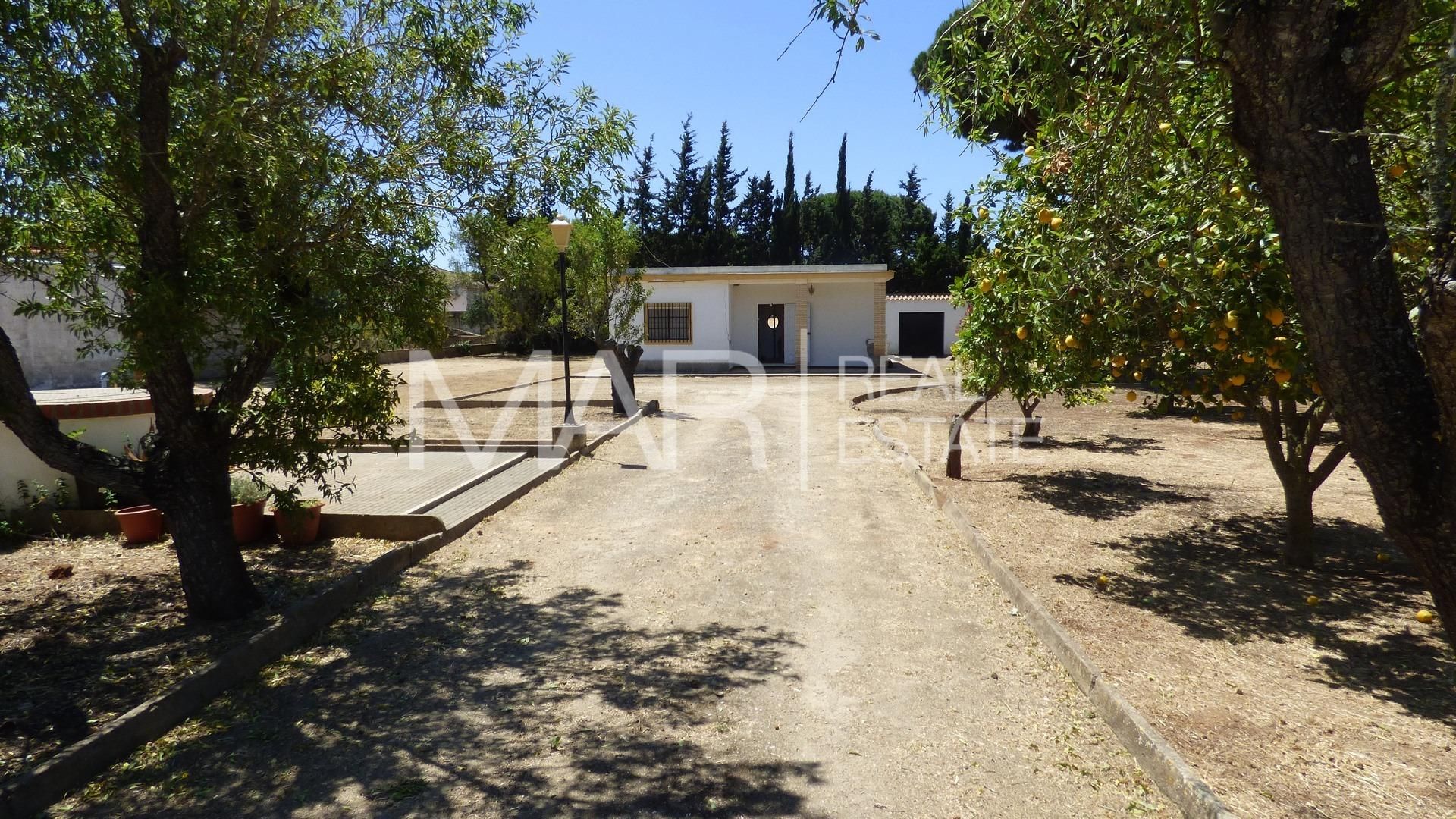 Vista exterior de Casa o xalet en venda en Chiclana de la Frontera amb Piscina