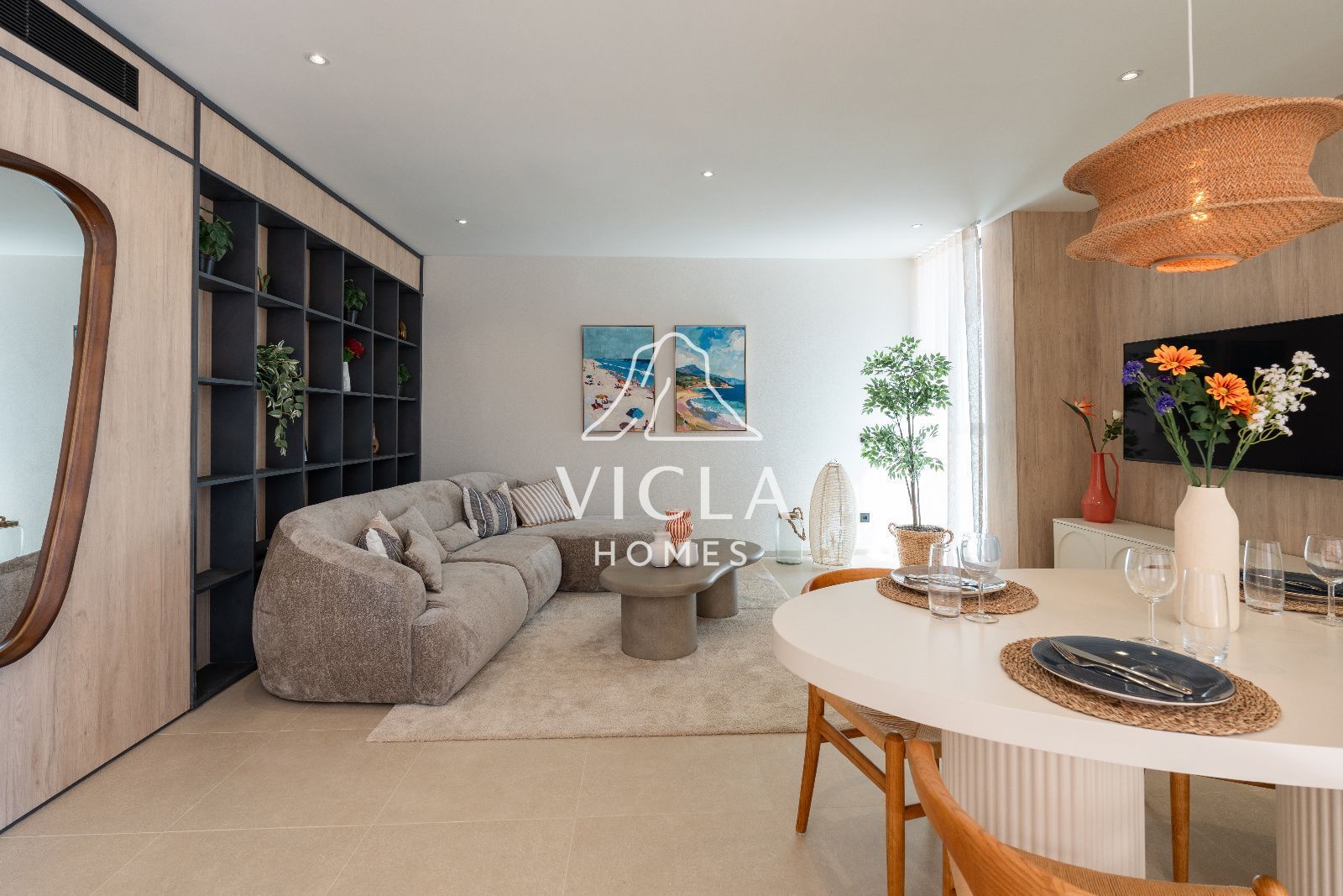Living room of Flat for rent in Santa Eulària des Riu  with Air Conditioner, Heating and Terrace
