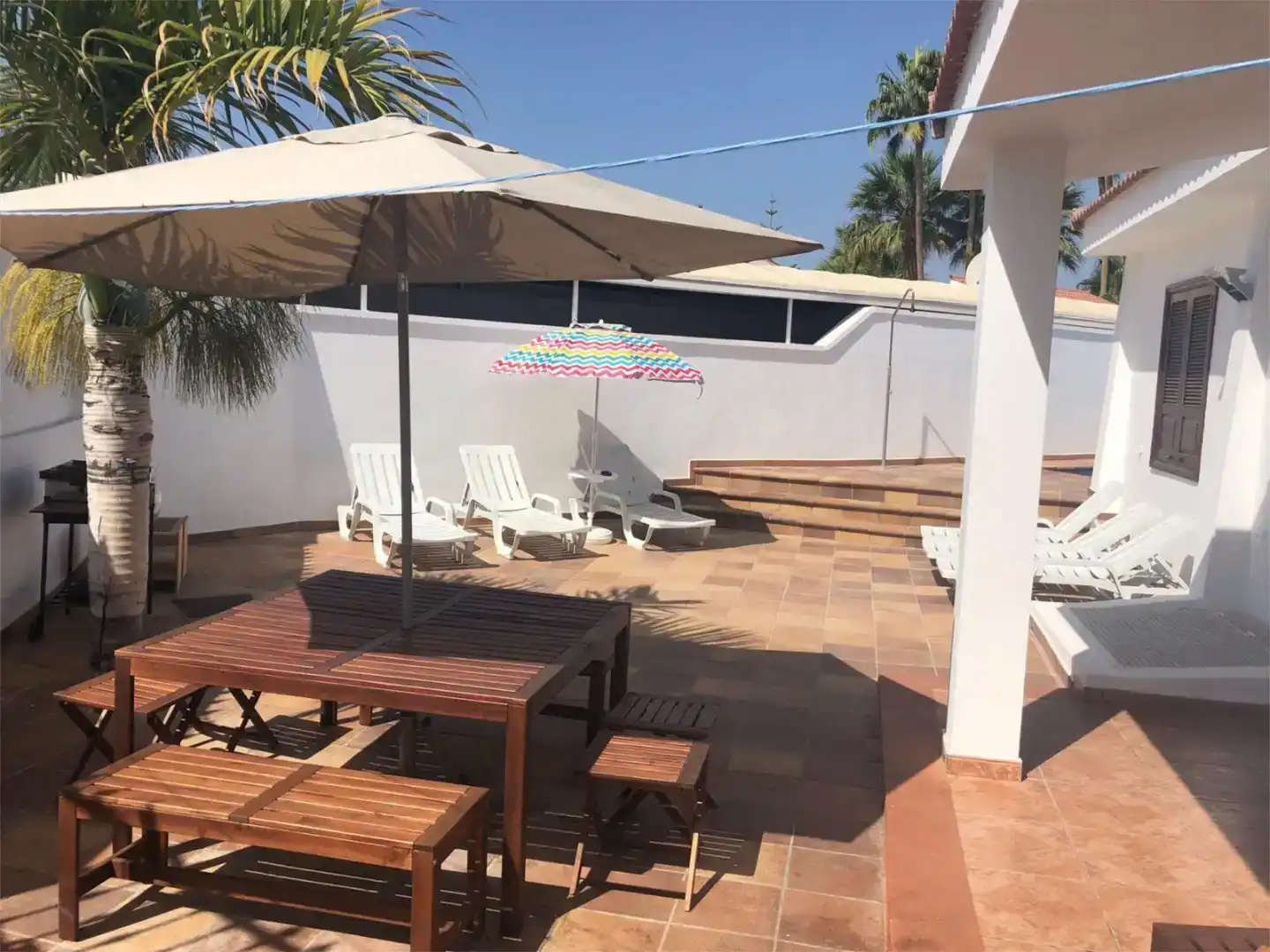 Terrace of Flat for rent in San Bartolomé de Tirajana  with Private garden, Parquet flooring and Storage room