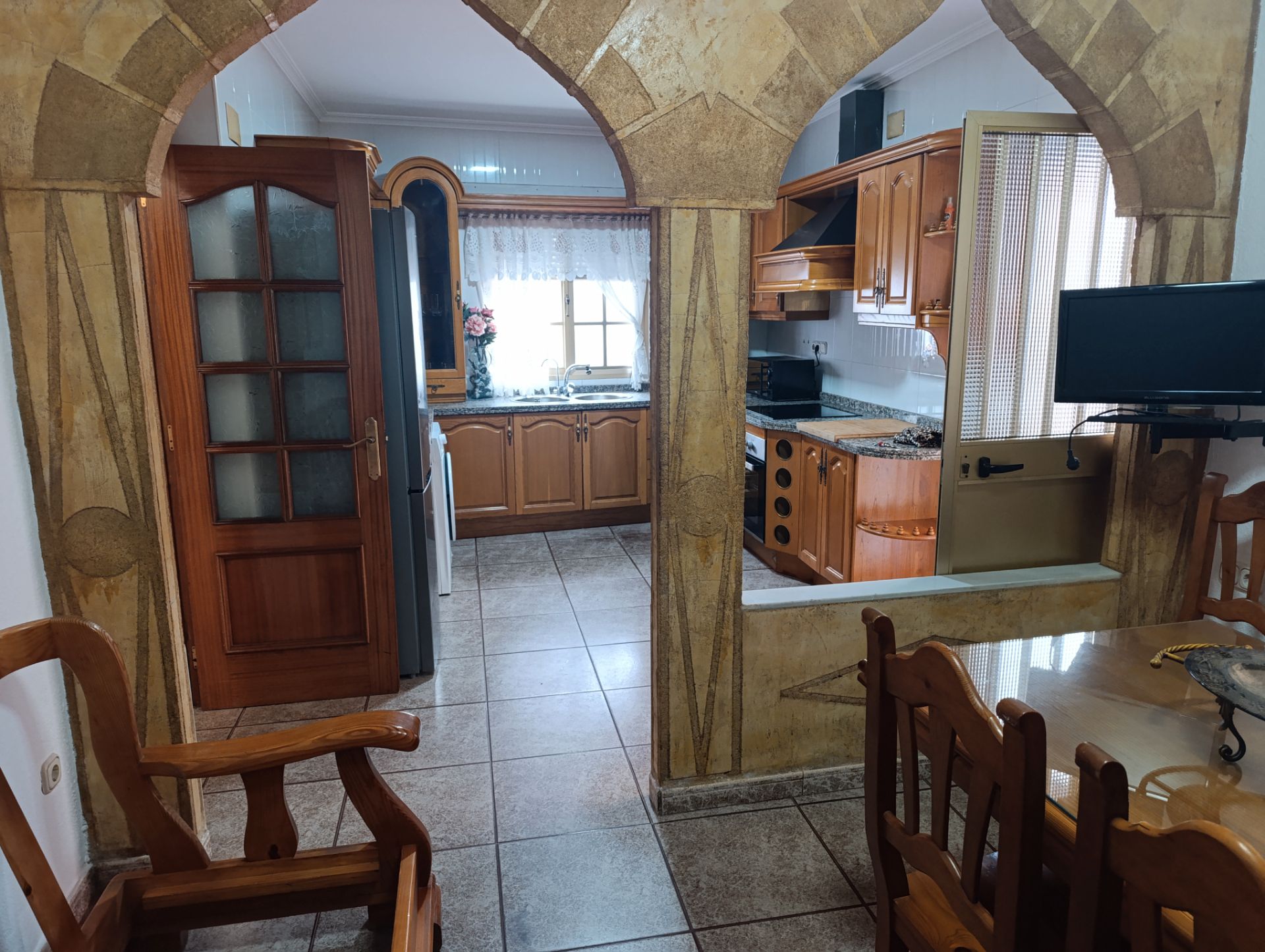 Cocina de Casa adosada de alquiler en Málaga Capital con Amueblado, Lavadora y Microondas