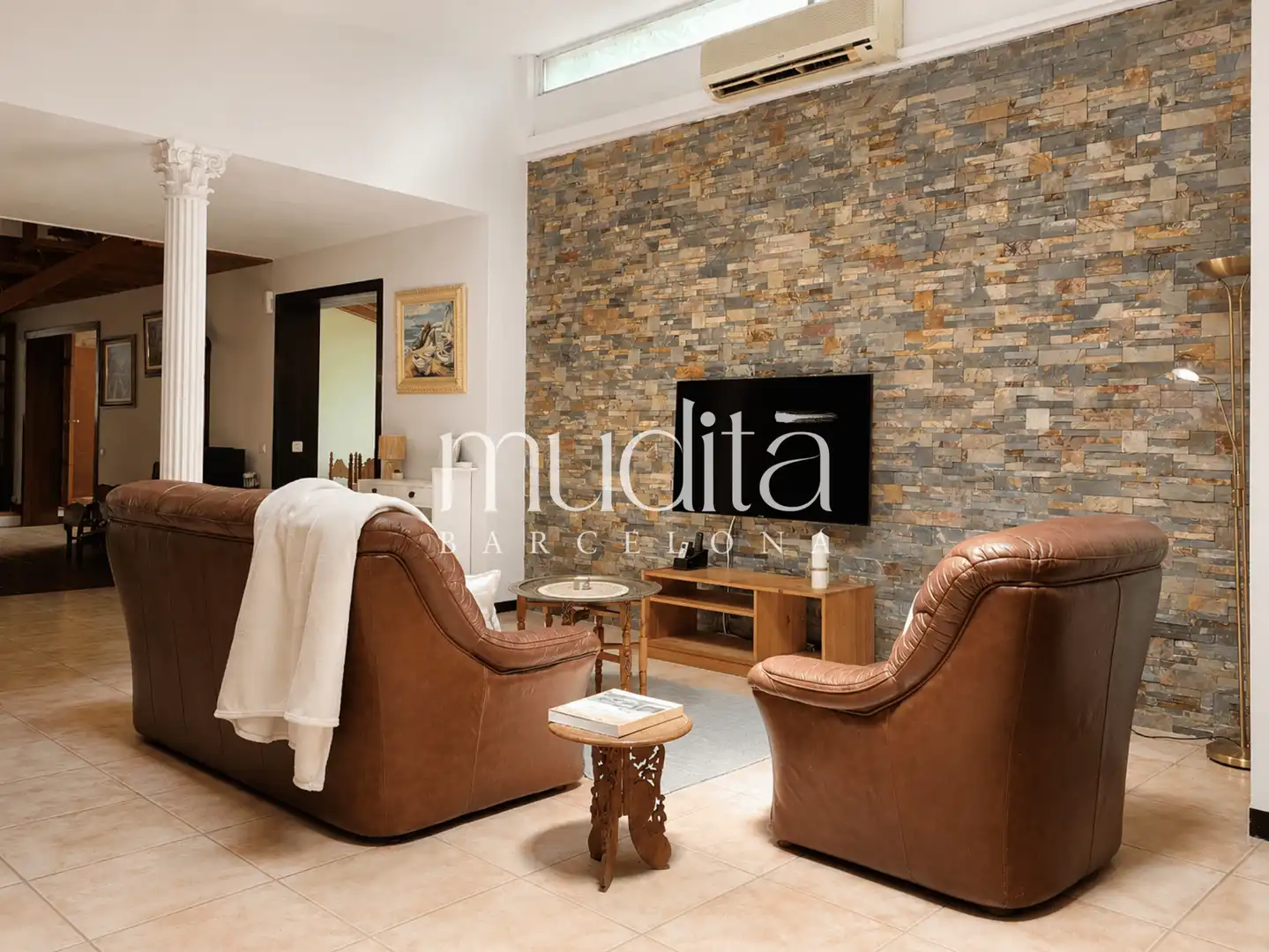 Sala de estar de Casa o chalet en venta en Sant Celoni con Calefacción, Jardín privado y Terraza
