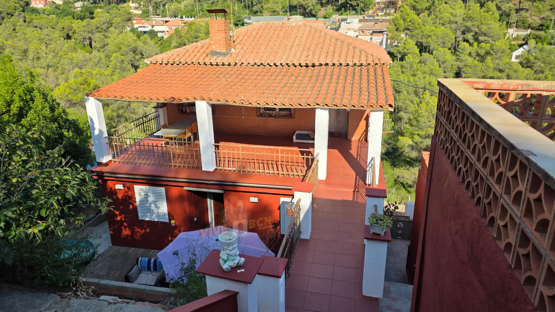 Vista exterior de Casa o xalet en venda en Olesa de Bonesvalls amb Calefacció, Jardí privat i Terrassa