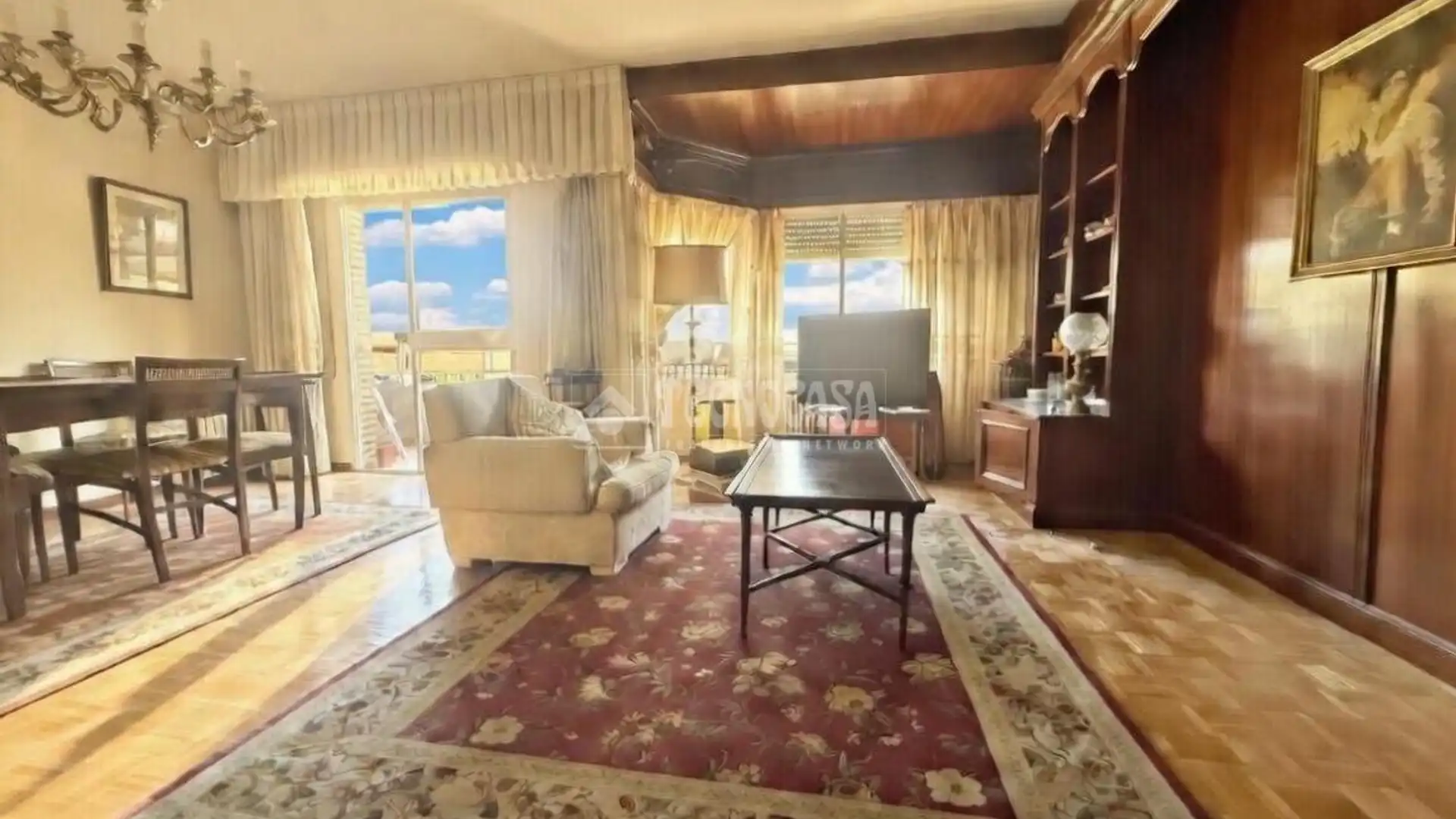 Sala de estar de Piso en venta en  Madrid Capital con Aire acondicionado, Parquet y Terraza