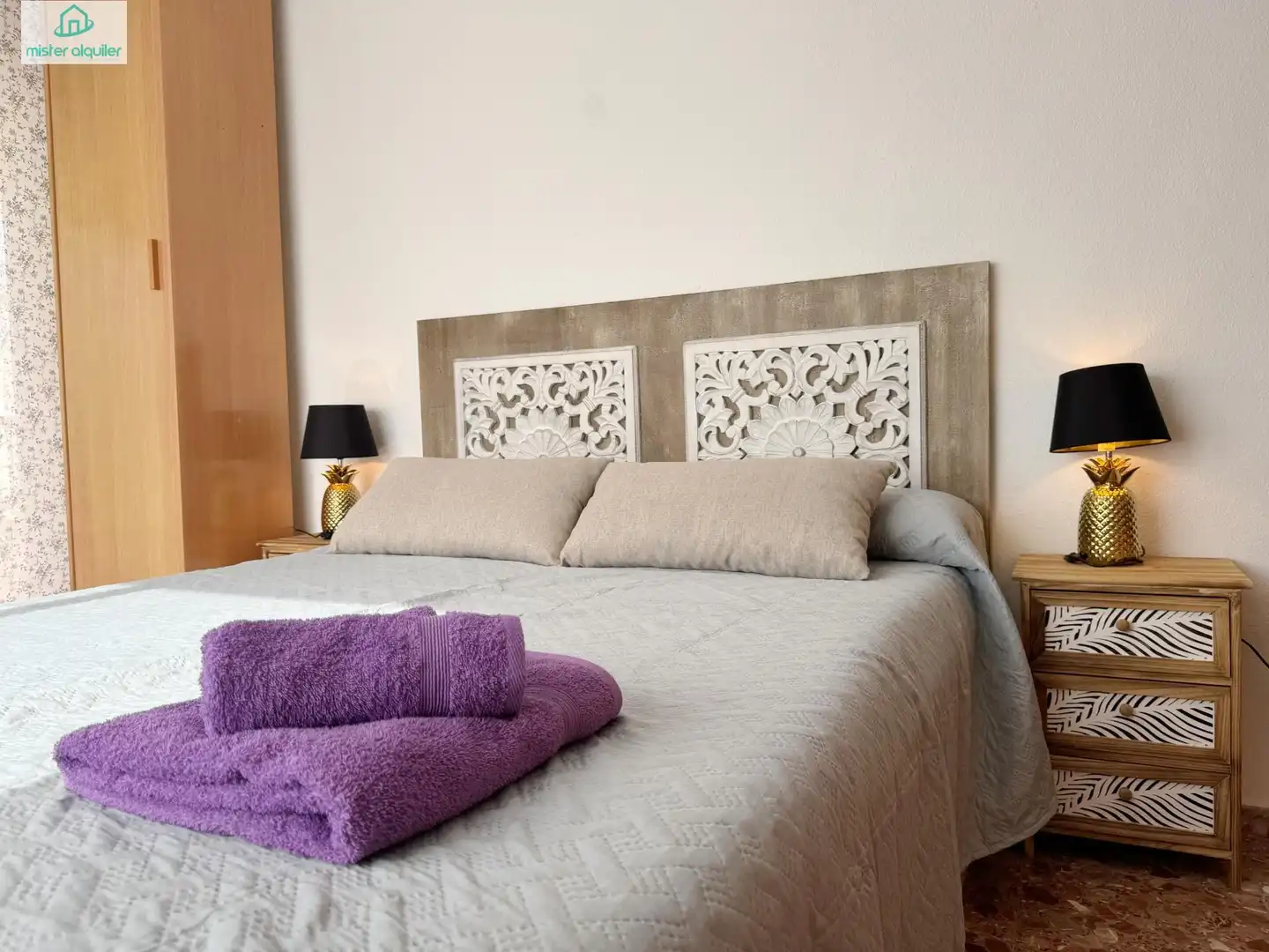 Bedroom of Apartments for rent in El Campello  with Air Conditioner, Terrace and Furnished