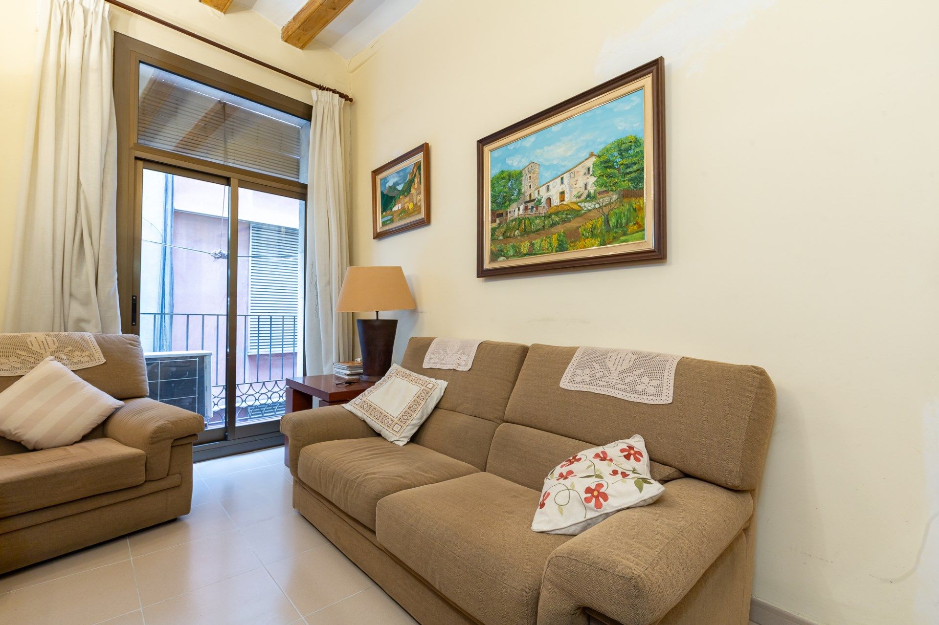 Sala de estar de Piso en venta en  Barcelona Capital con Aire acondicionado, Calefacción y Amueblado