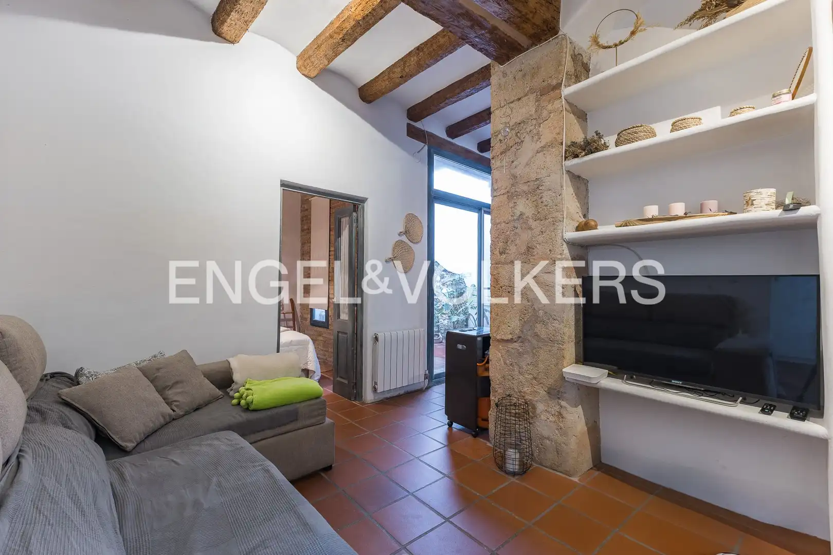 Sala de estar de Casa adosada en venta en Cubelles con Calefacción y Balcón
