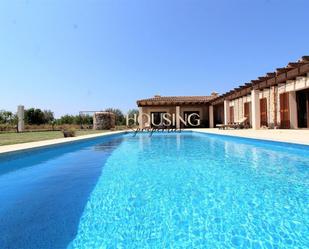 Piscina de Finca rústica de lloguer en Sencelles amb Terrassa i Piscina