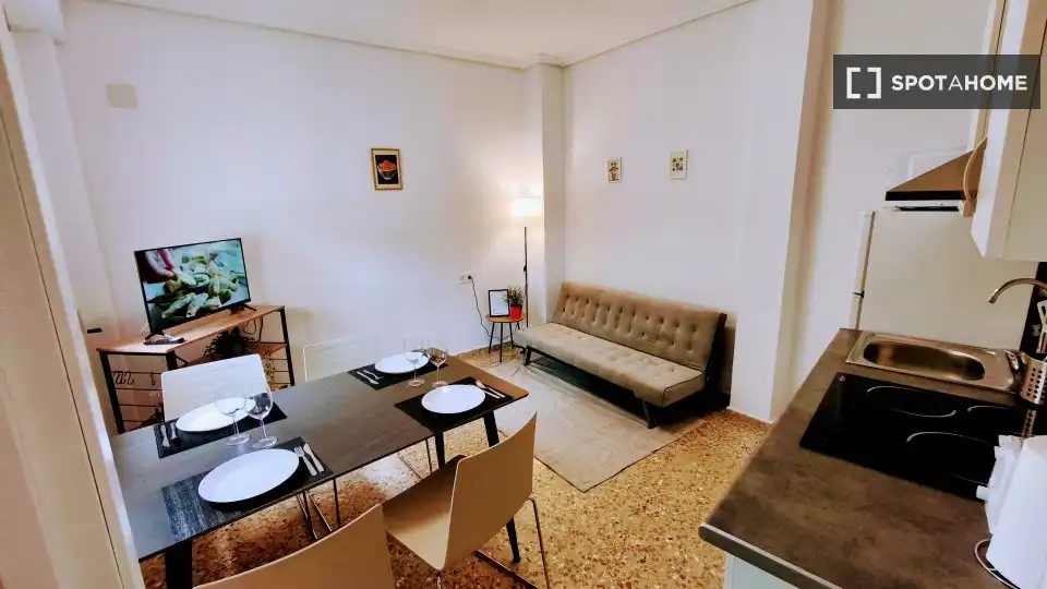 Sala d'estar de Pis de lloguer en Paterna amb Aire condicionat, Calefacció i Moblat