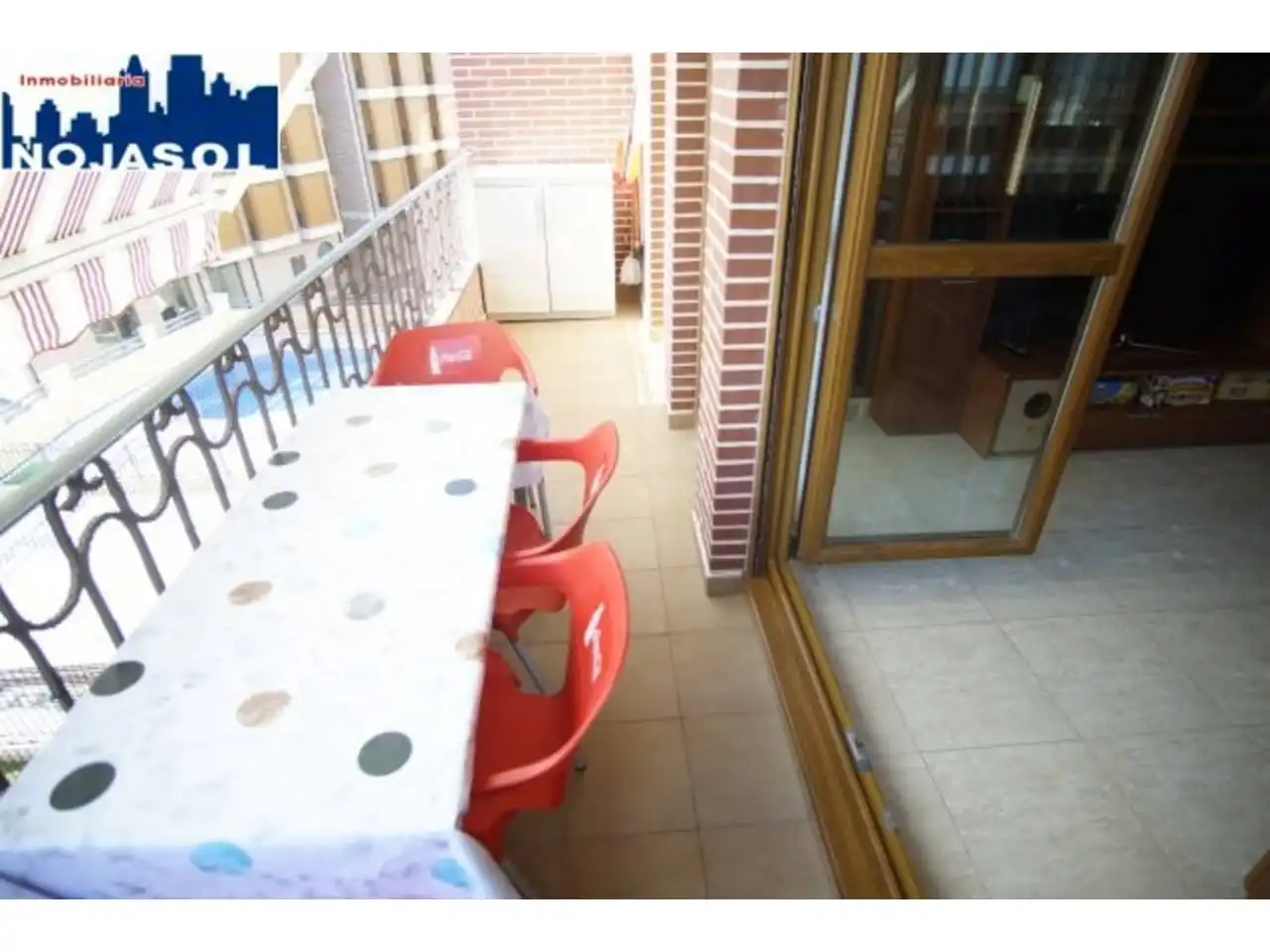 Balcony of Flat for rent in Noja  with Heating, Terrace and Furnished