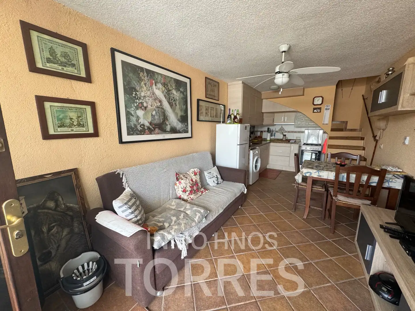Sala d'estar de Casa adosada en venda en Peñíscola / Peníscola amb Terrassa i Balcó