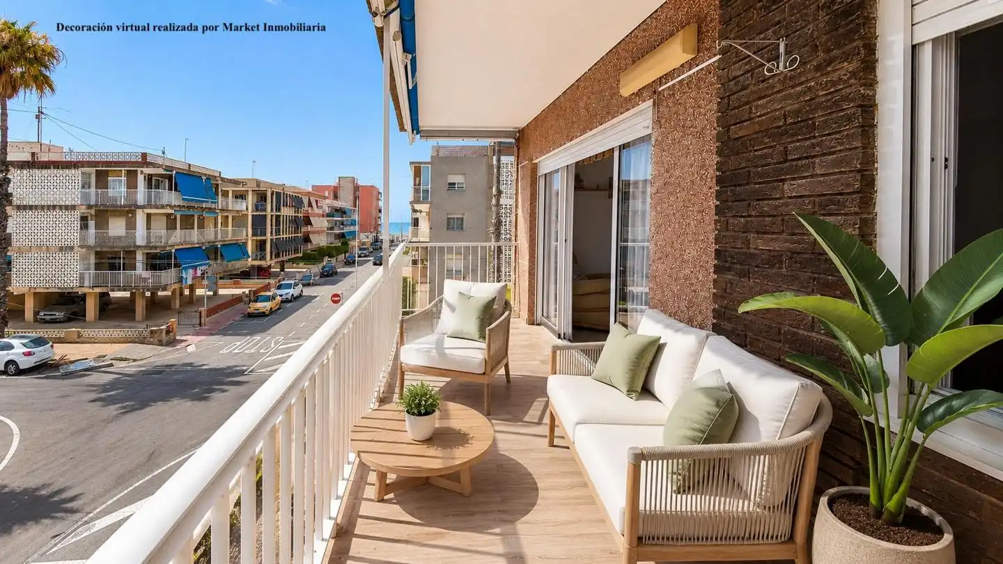 Terraza de Piso en venta en Santa Pola con Terraza, Trastero y Amueblado