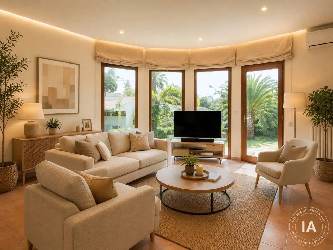 Wohnzimmer von Haus oder Chalet zum Verkauf in Cerdanyola del Vallès mit Klimaanlage, Heizung und Privatgarten