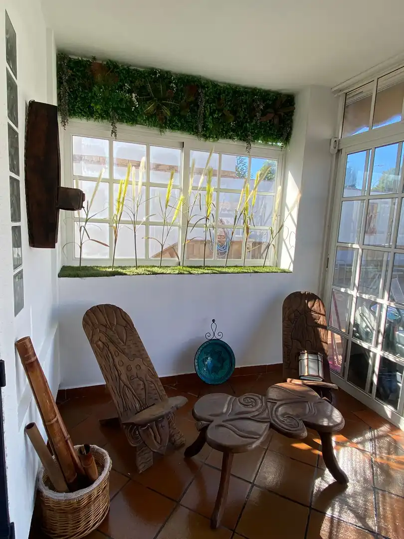 Terrassa de Casa o xalet en venda en Dos Hermanas amb Aire condicionat, Calefacció i Jardí privat