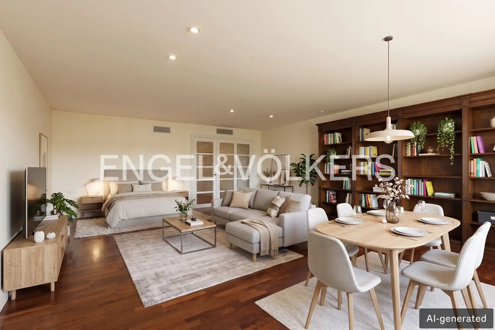 Sala de estar de Loft de alquiler en Eixample