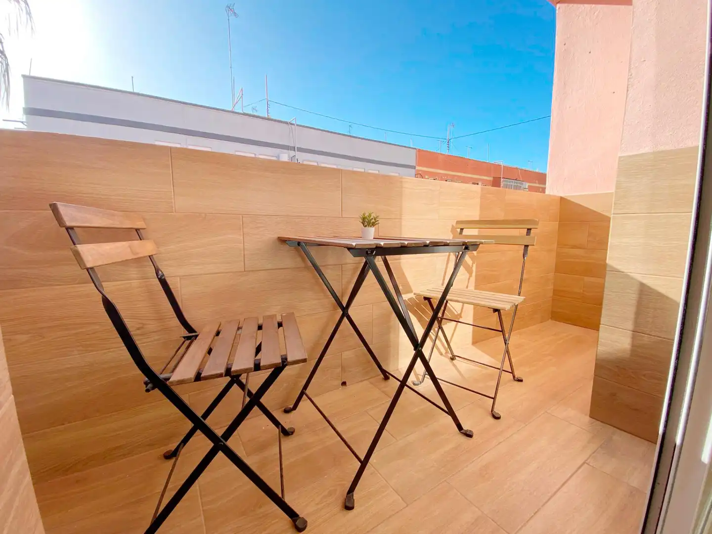 Terrace of Flat for rent in Valencia  with Air Conditioner, Heating and Furnished