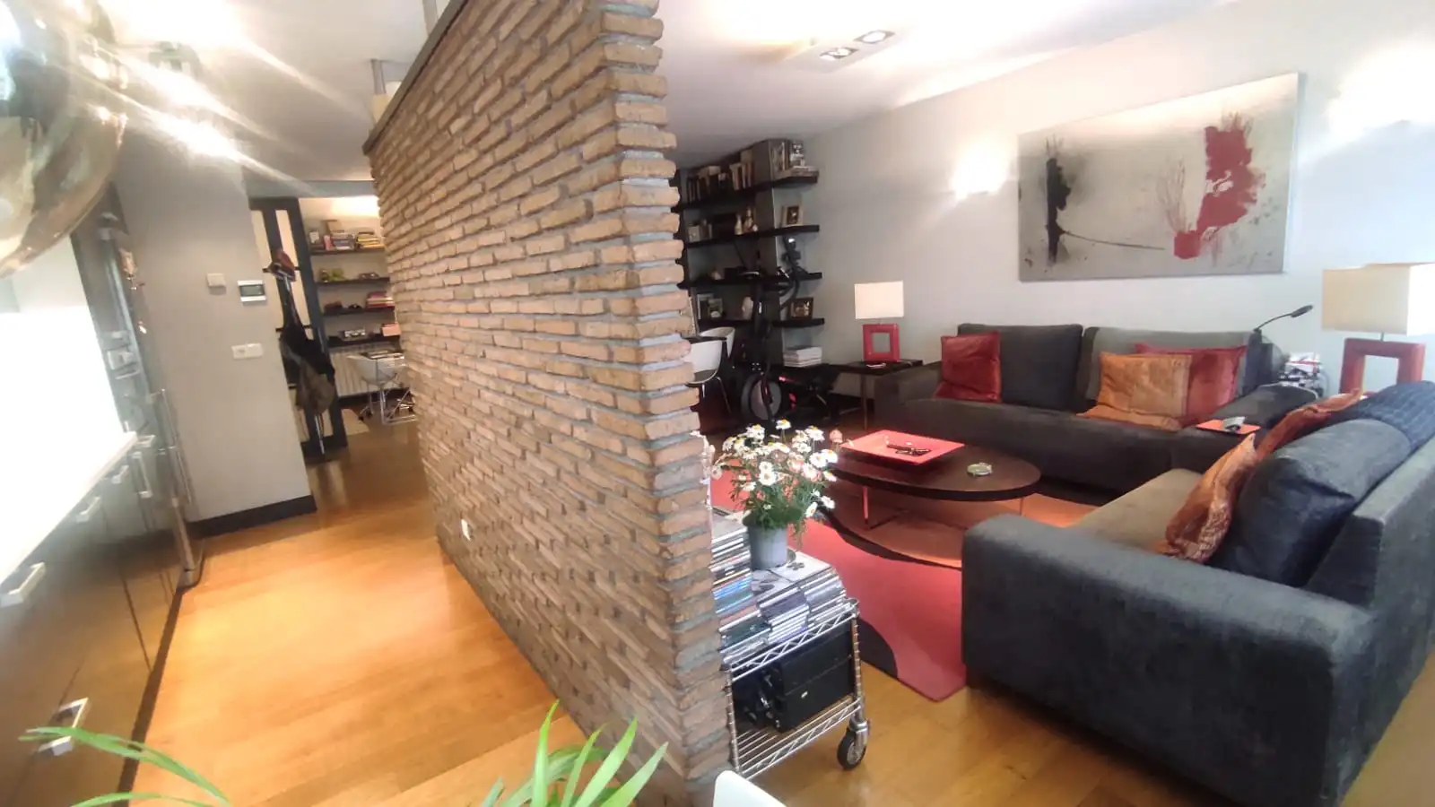 Sala de estar de Piso en venta en Eibar con Calefacción, Parquet y Amueblado
