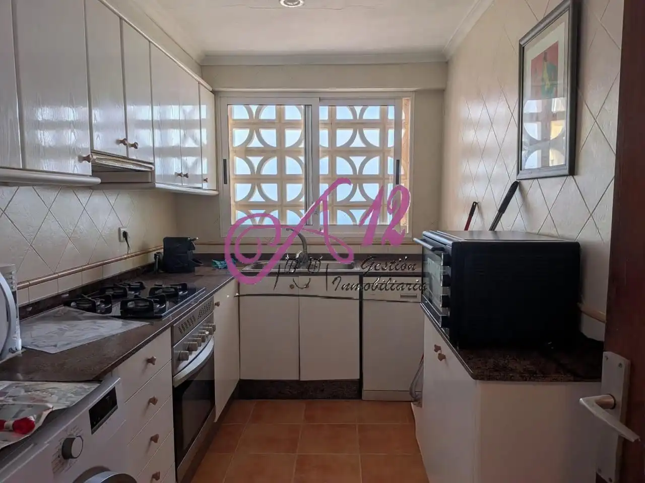 Cocina de Piso de alquiler en Valencia con Terraza y Amueblado