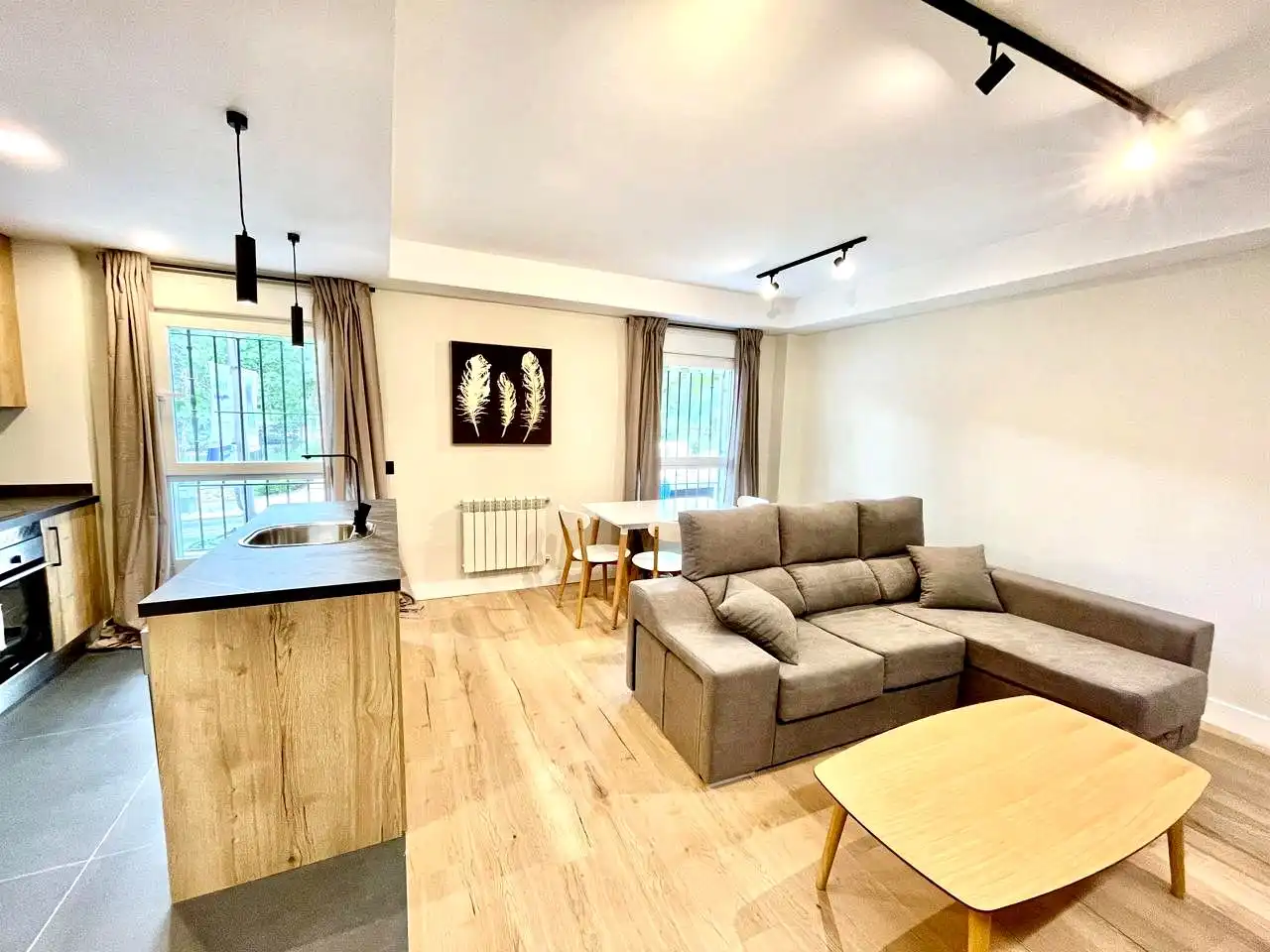 Sala d'estar de Apartament de lloguer en Madrid amb Aire condicionat, Calefacció i Moblat