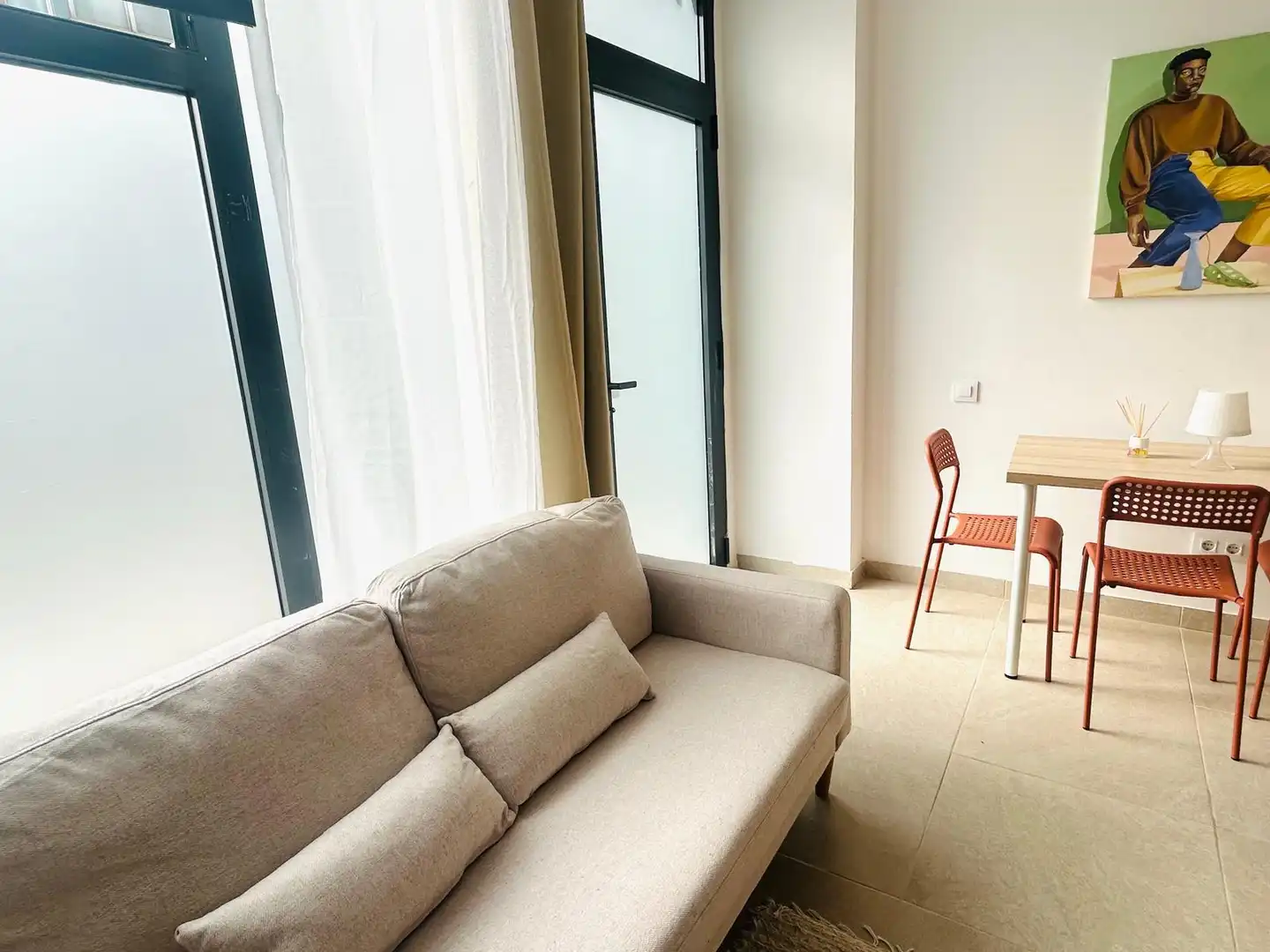 Sala d'estar de Estudi en venda en Barcelona amb Aire condicionat i Parquet