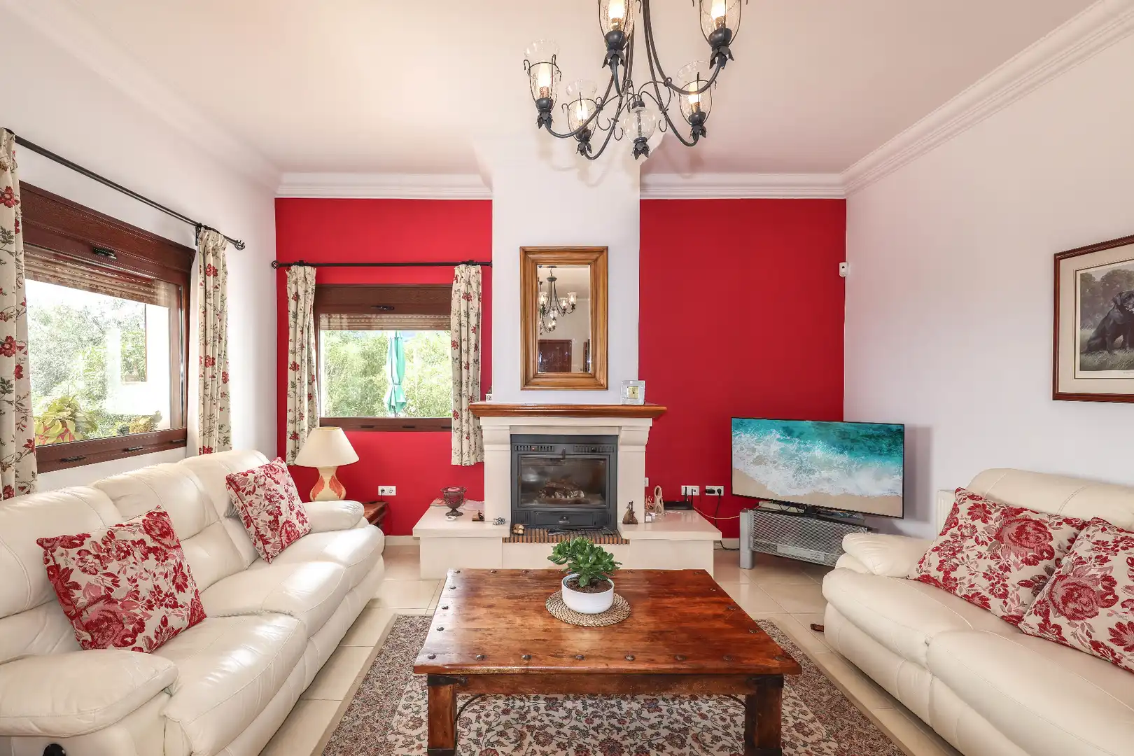 Sala de estar de Casa o chalet en venta en Casarabonela con Aire acondicionado, Jardín privado y Piscina