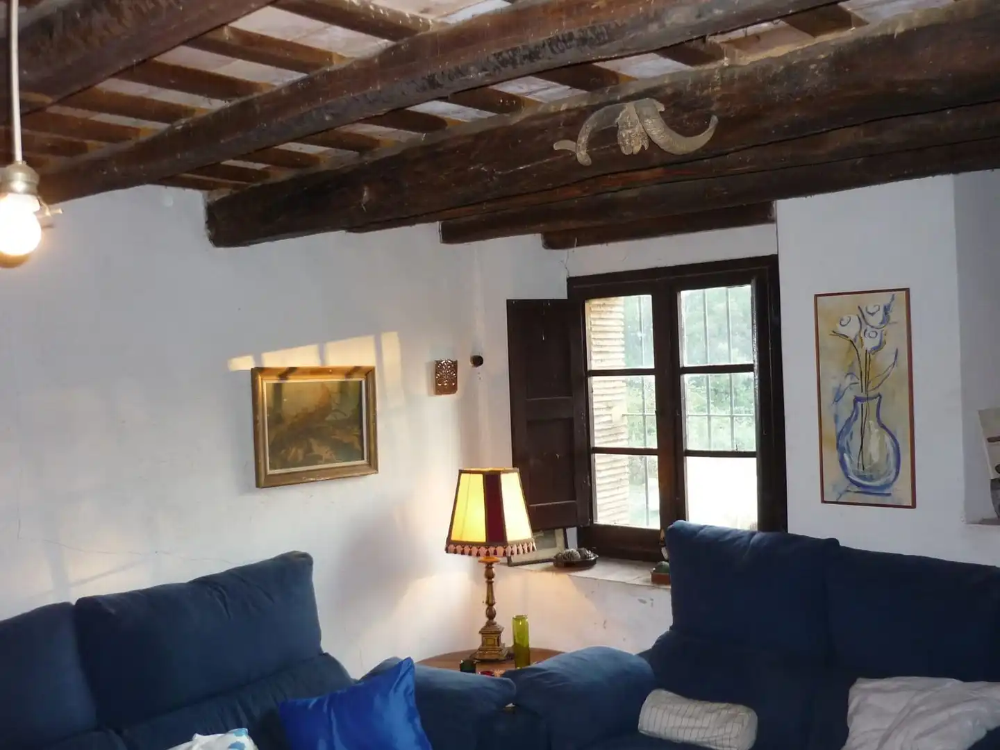 Sala d'estar de Finca rústica en venda en Santa Coloma de Farners amb Jardí privat i Terrassa