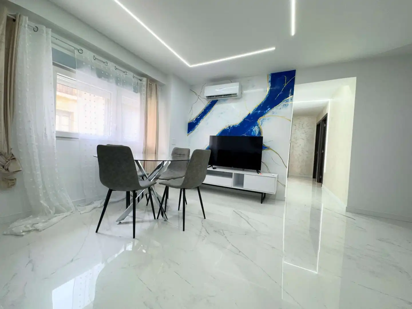 Sala de estar de Piso en venta en Alicante / Alacant con Aire acondicionado, Terraza y Trastero