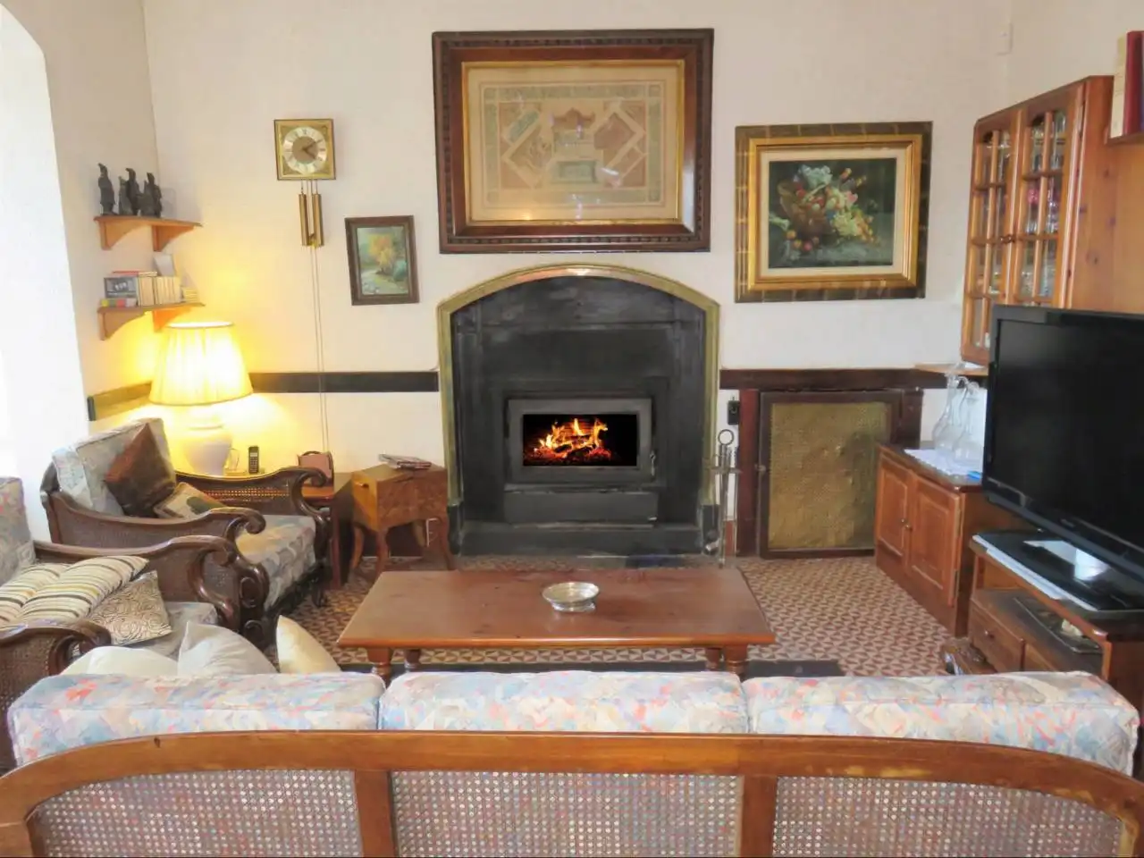 Sala de estar de Finca rústica en venta en Vallromanes con Calefacción, Jardín privado y Amueblado