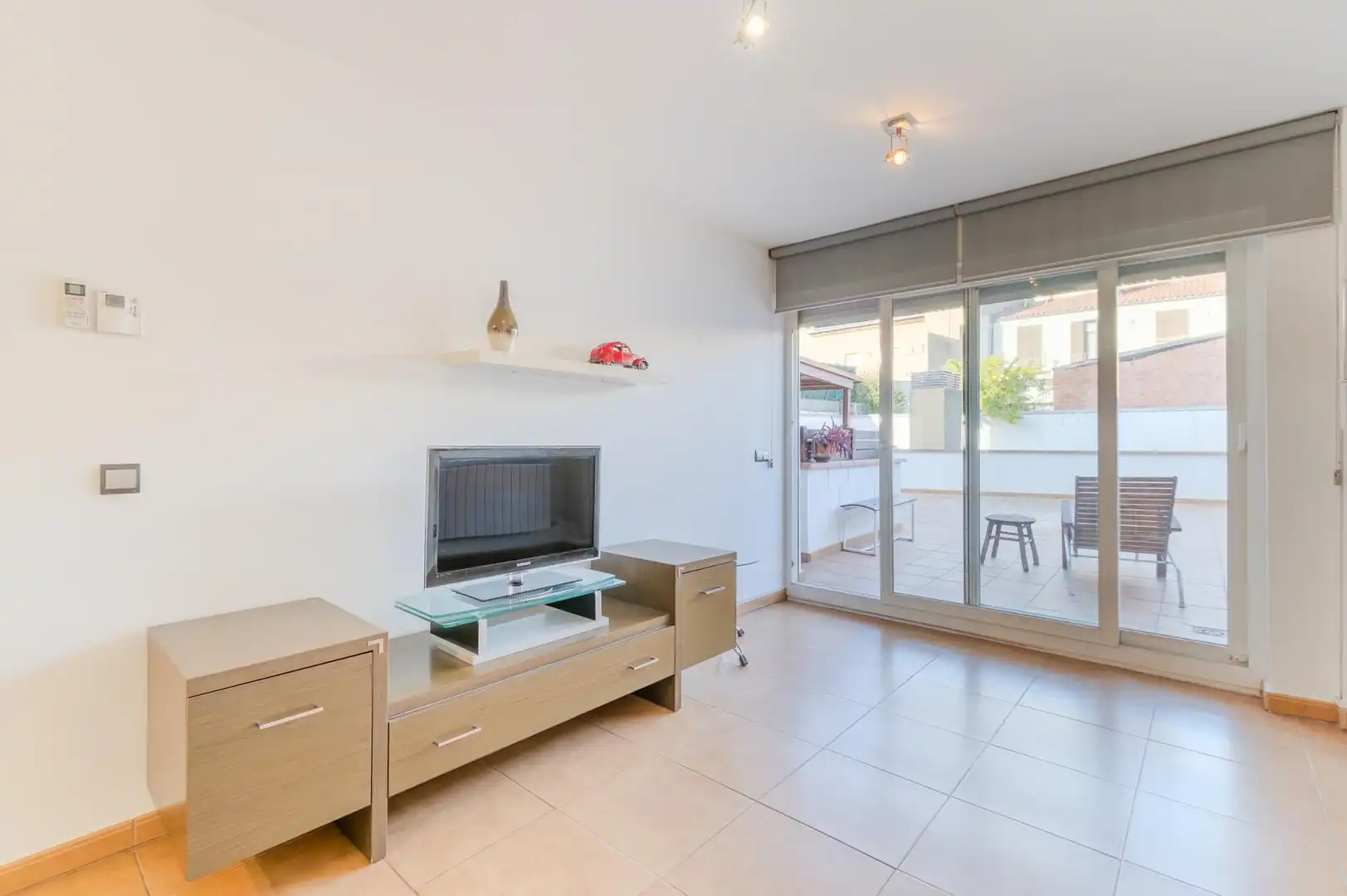 Sala de estar de Piso en venta en Cassà de la Selva con Aire acondicionado, Calefacción y Terraza