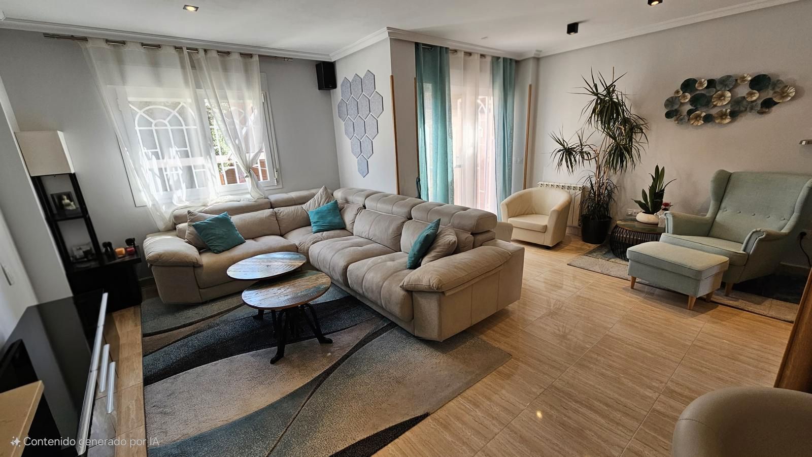 Sala de estar de Casa adosada en venta en Paracuellos de Jarama con Aire acondicionado, Calefacción y Trastero