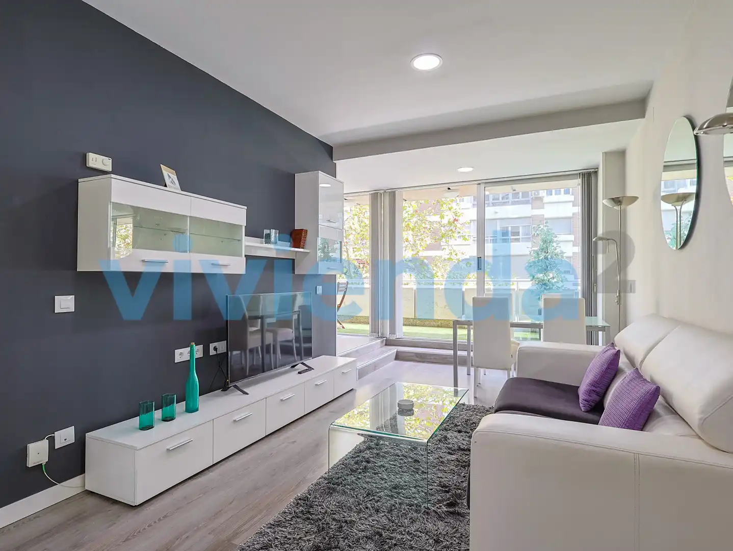 Wohnzimmer von Wohnung zur Miete in Madrid mit Klimaanlage, Heizung und Terrasse