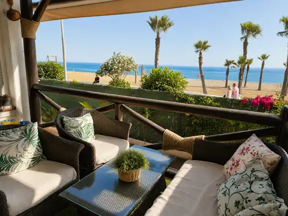 Terraza de Apartamento en venta en Torrox con Aire acondicionado, Calefacción y Jardín privado