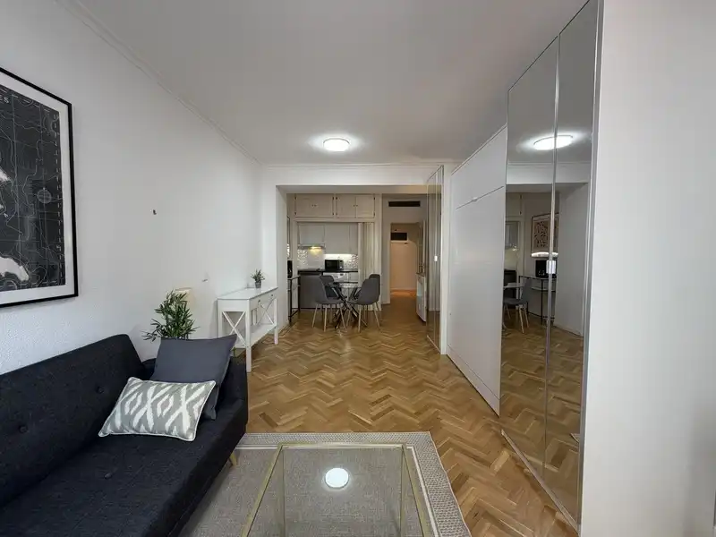 Living room of Study for rent in Madrid  with Air Conditioner and Furnished