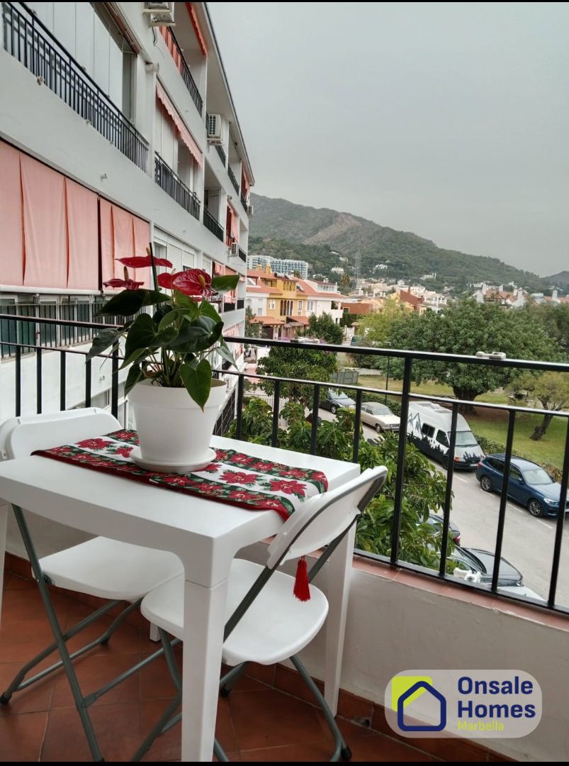 Exterior view of Flat for sale in Marbella  with Air Conditioner, Private garden and Terrace