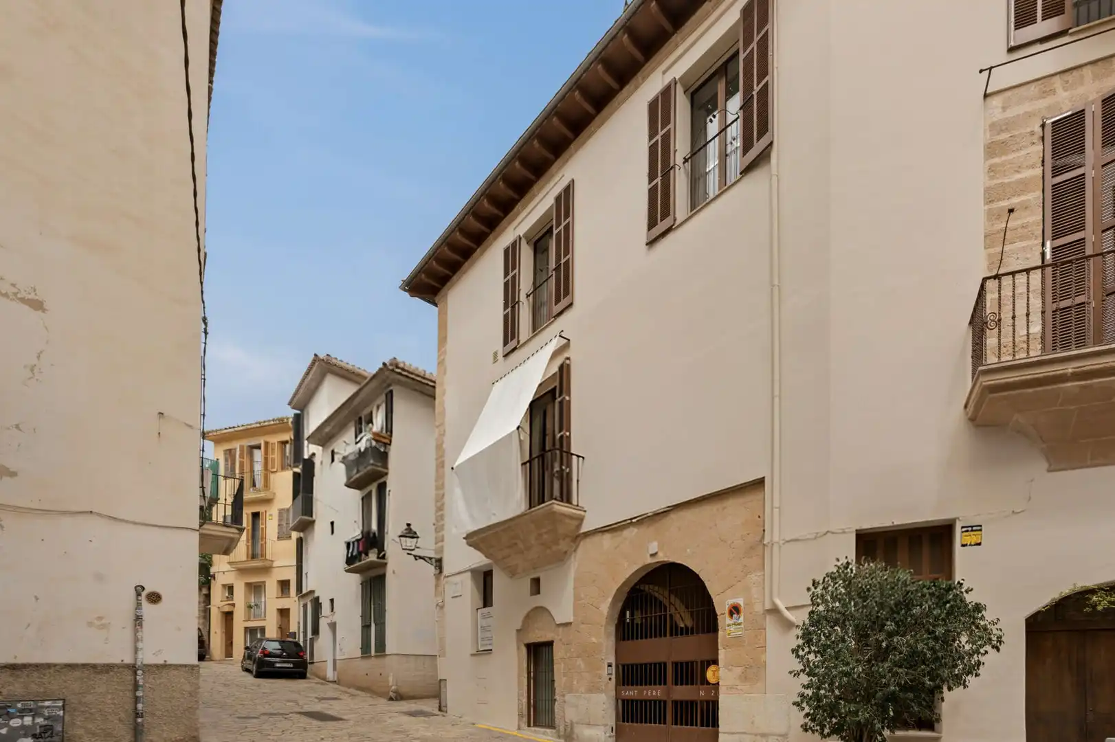Außenansicht von Erdgeschoss zum Verkauf in  Palma de Mallorca mit Klimaanlage, Heizung und Parkett