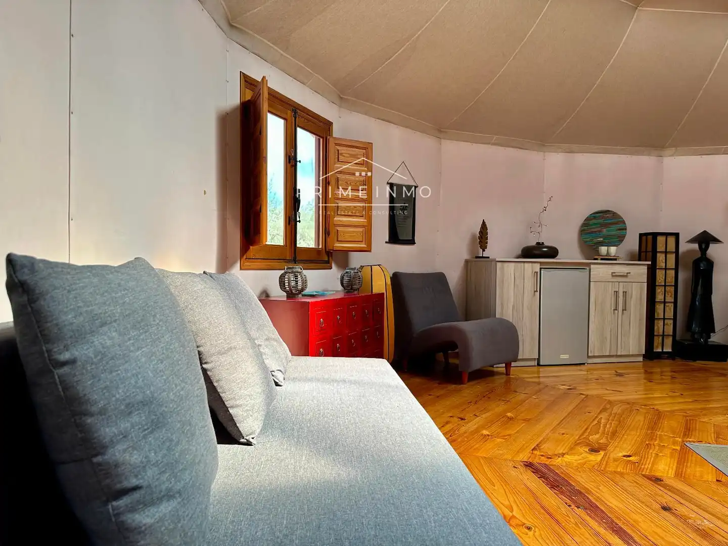 Sala de estar de Finca rústica en venta en Camarles con Calefacción, Terraza y Trastero