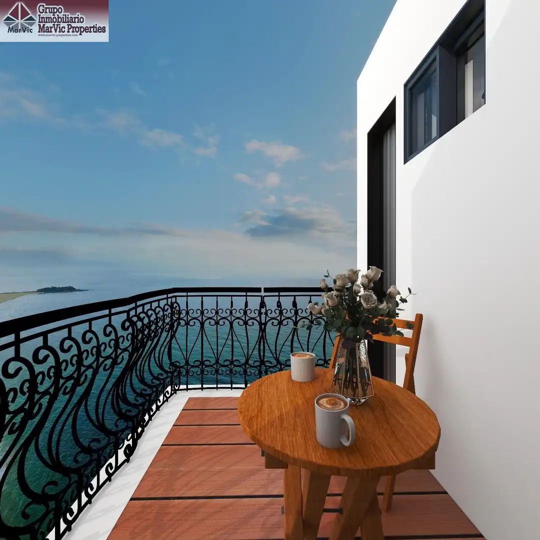 Terraza de Apartamento en venta en Villajoyosa / La Vila Joiosa con Aire acondicionado, Terraza y Amueblado