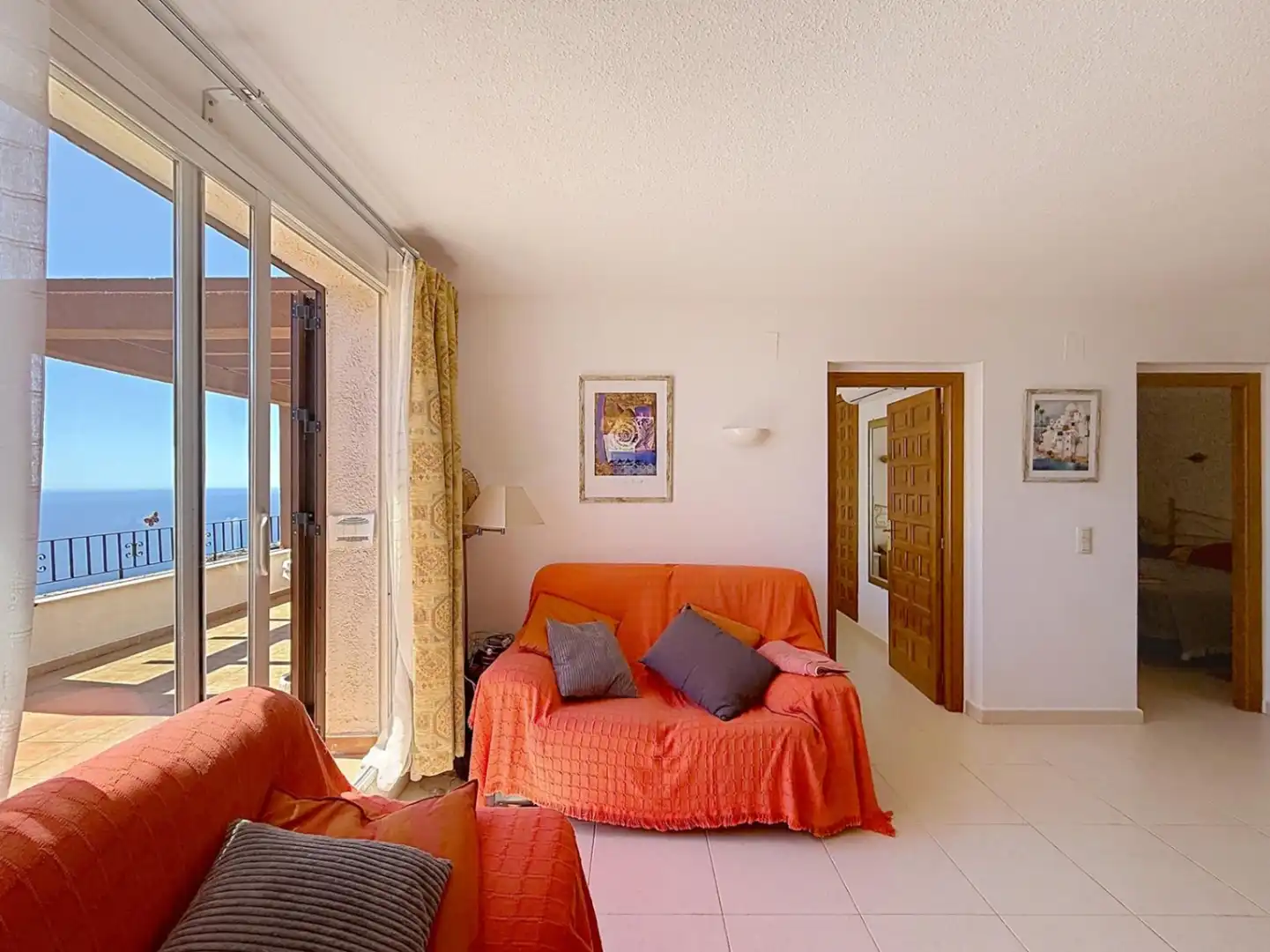 Sala de estar de Apartamento en venta en Benitachell / El Poble Nou de Benitatxell con Aire acondicionado, Calefacción y Terraza