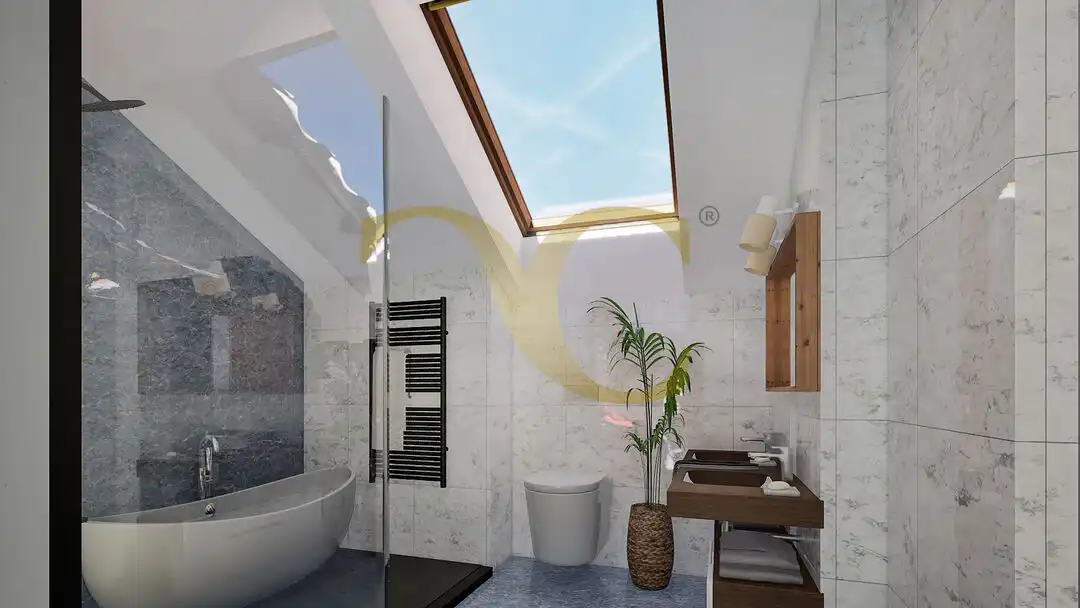 Badezimmer von Maisonette zum Verkauf in Noreña mit Heizung, Terrasse und Abstellraum