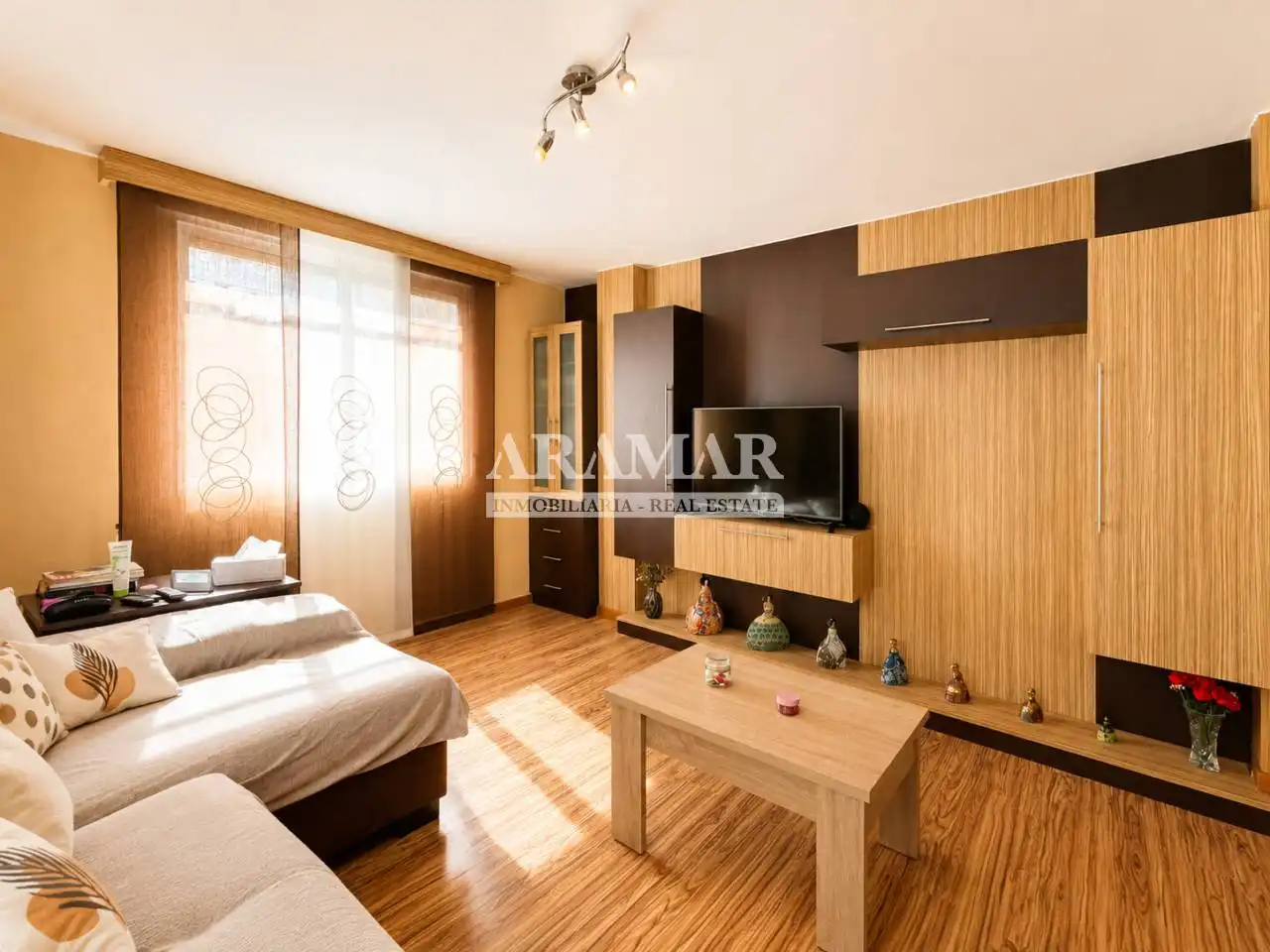 Sala de estar de Piso en venta en Pego con Aire acondicionado, Parquet y Balcón