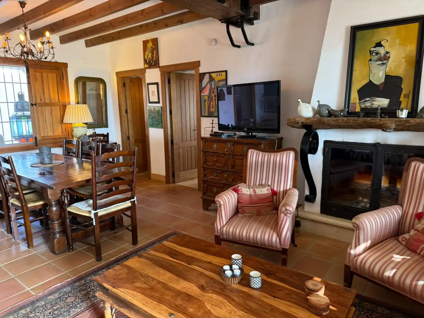 Sala d'estar de Finca rústica en venda en Álora amb Aire condicionat, Calefacció i Terrassa